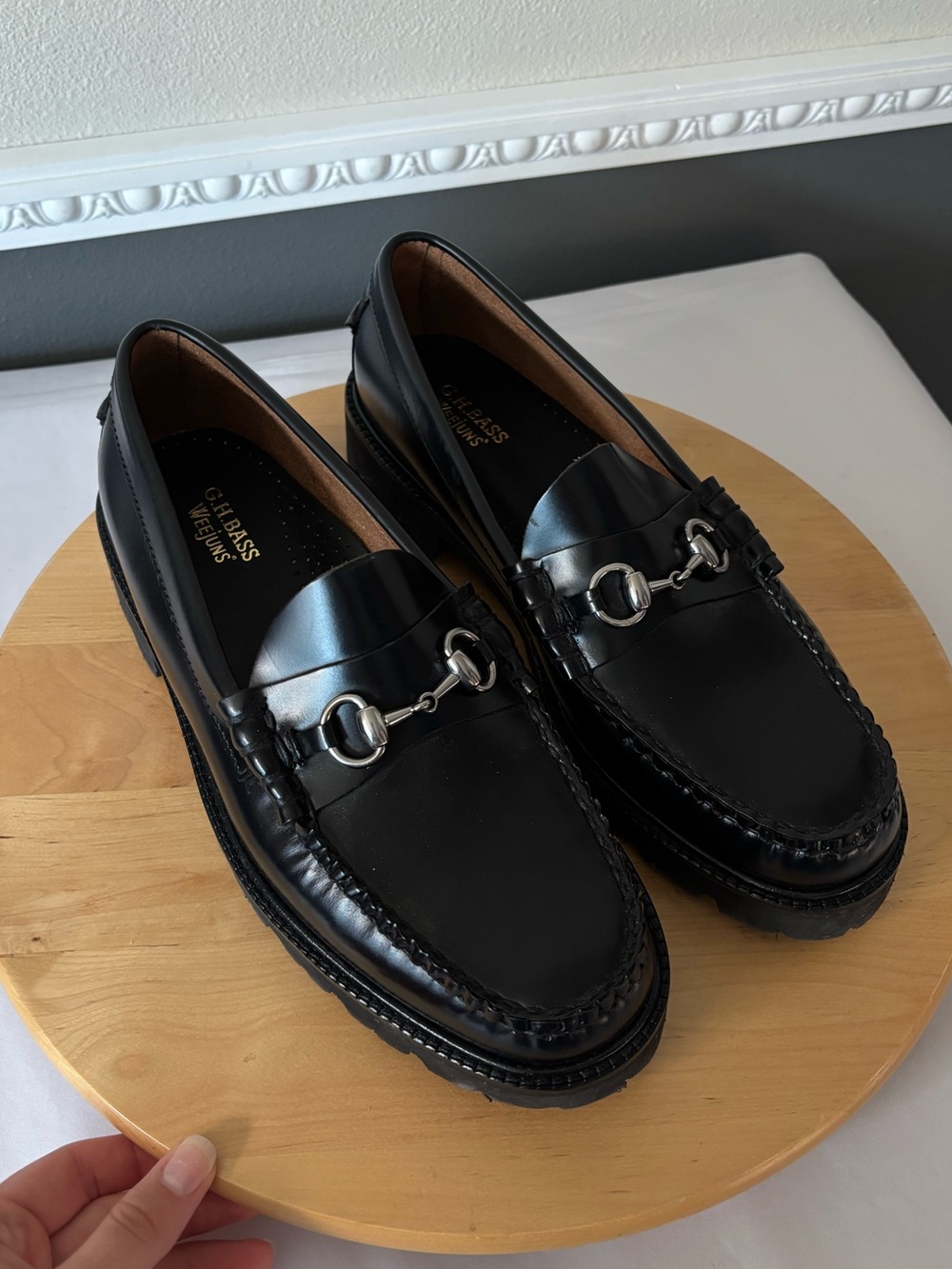 NEW G.H.Bass Mens Easy Weejun Lincoln Leather Horsebit Loafers Size 10.5 - Picture 5 of 11